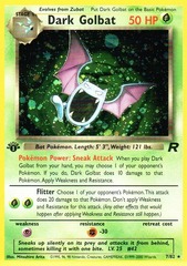 Dark Golbat - 7/82 - Holo Rare - 1st Edition